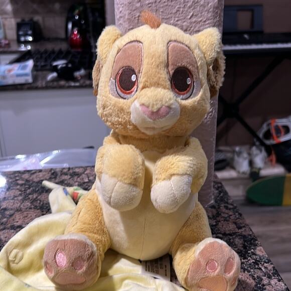 Disney Baby Simba  Lion King Blanket in a Pouch Plush Doll 10” Stuffed Animal - Picture 7 of 9
